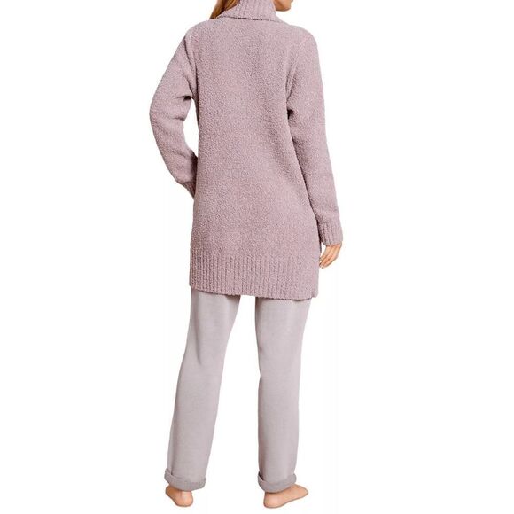 NWOT BAREFOOT DREAMS CozyChic Chenille Shawl Deep Taupe Cardigan - Picture 2 of 4